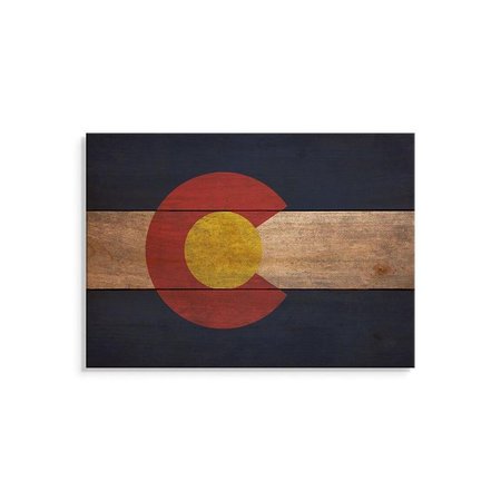 WILE E. WOOD 15 x 11 in. Colorado State Flag Wood Art FLCO-1511